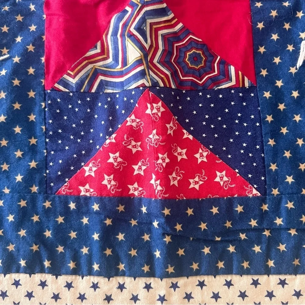 50”x40” New Handmade Patriotic Quilt, 100% Cotton.